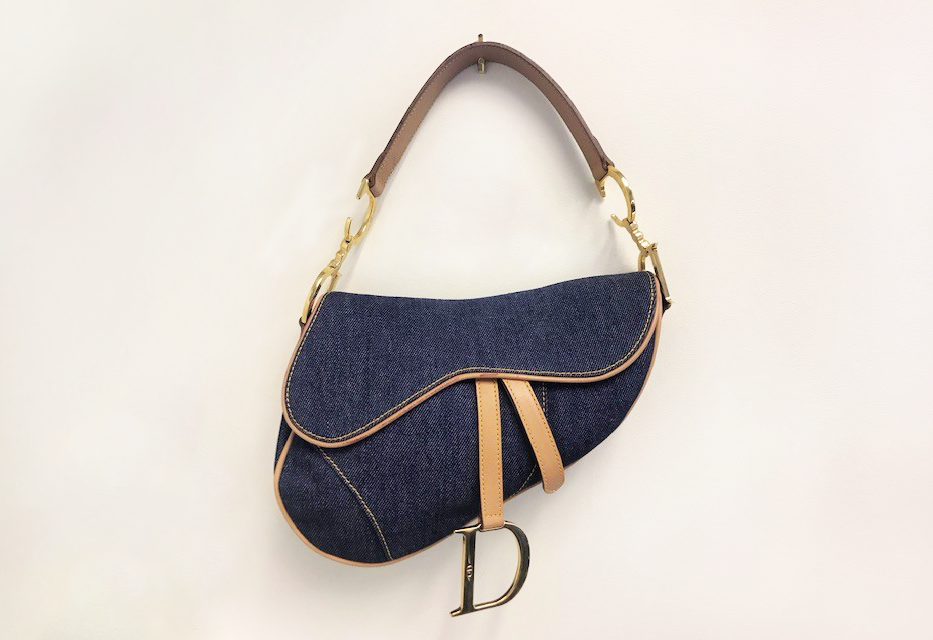Dior denim saddle bag, Luxury, Bags & Wallets on Carousell